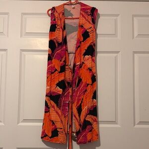 Old Navy Orange and Pink Tropical Dress